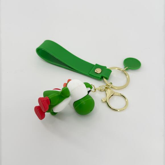 Super Mario Yoshi Keychain with Green Strap | Collectible Bag Charm Key Ring - Picture 7 of 7